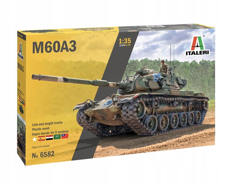 Italeri 6582 M60 A3 střední bojový Tank Měřítko 1/35 Hobby plastová sada Novinka