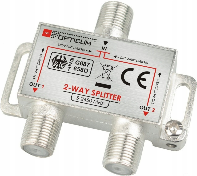 

Splitter Rozgałęźnik Opticum 2-WAY Hq series