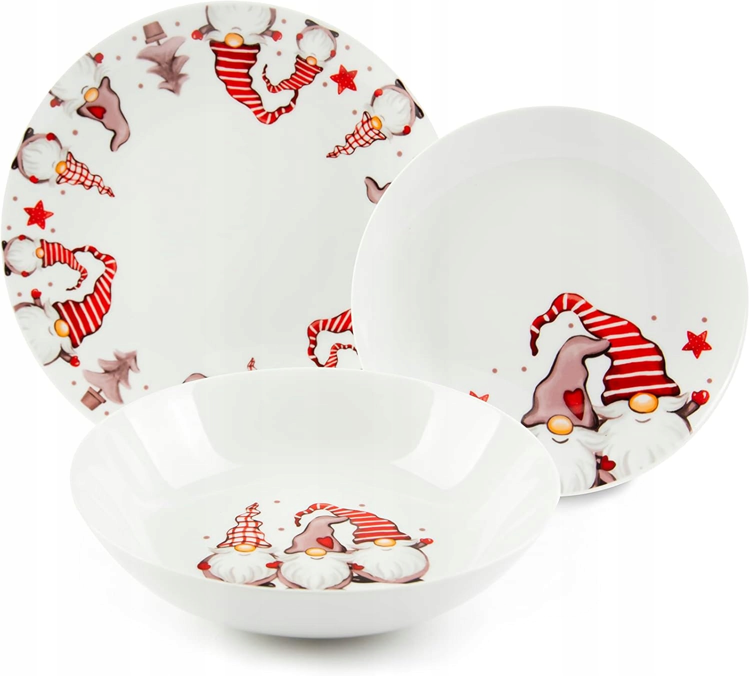 Sváteční Porcelánový Jídelní Servis 18 Dílů S Motivem Skřítka