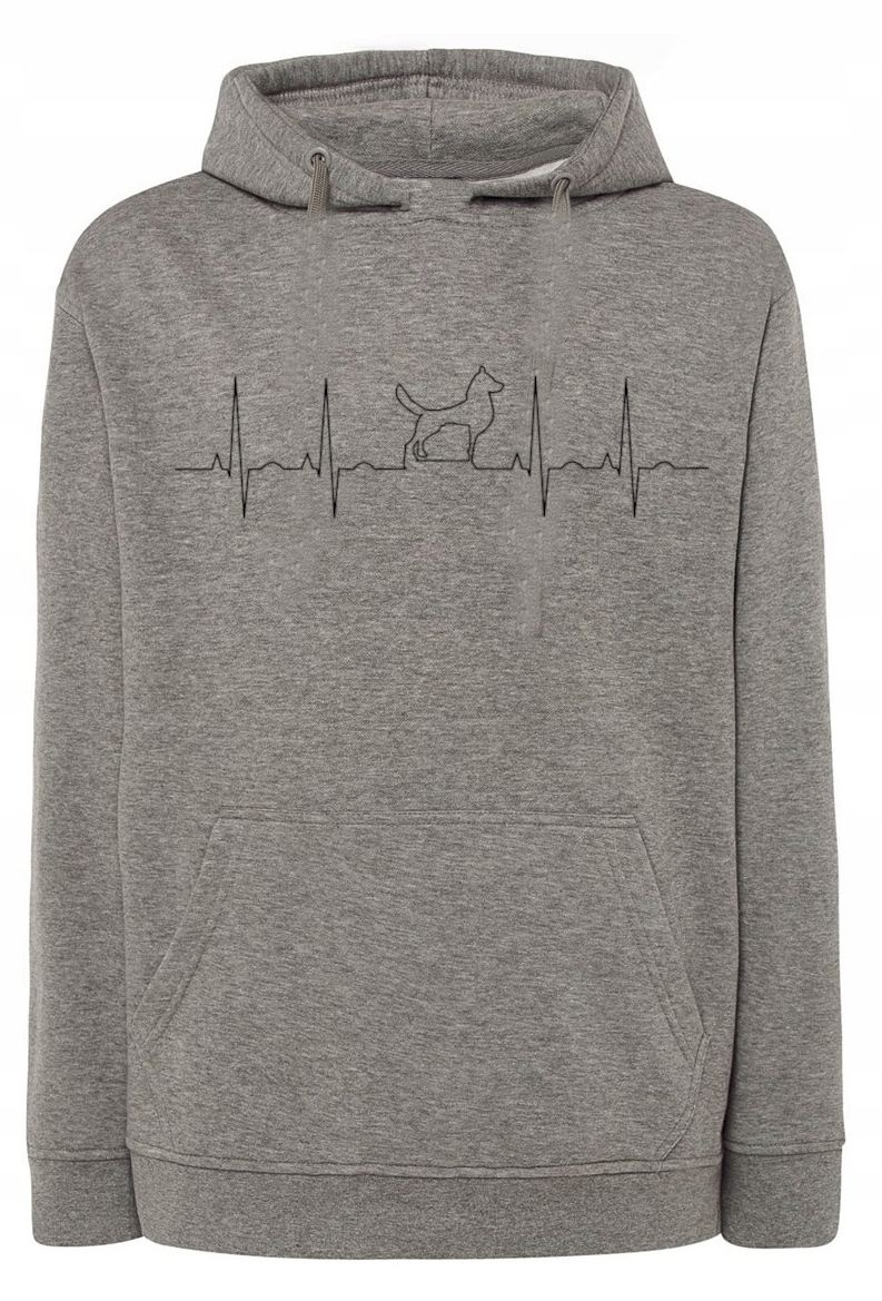 Pánská mikina s potiskem Ekg Láska Pes vel. M