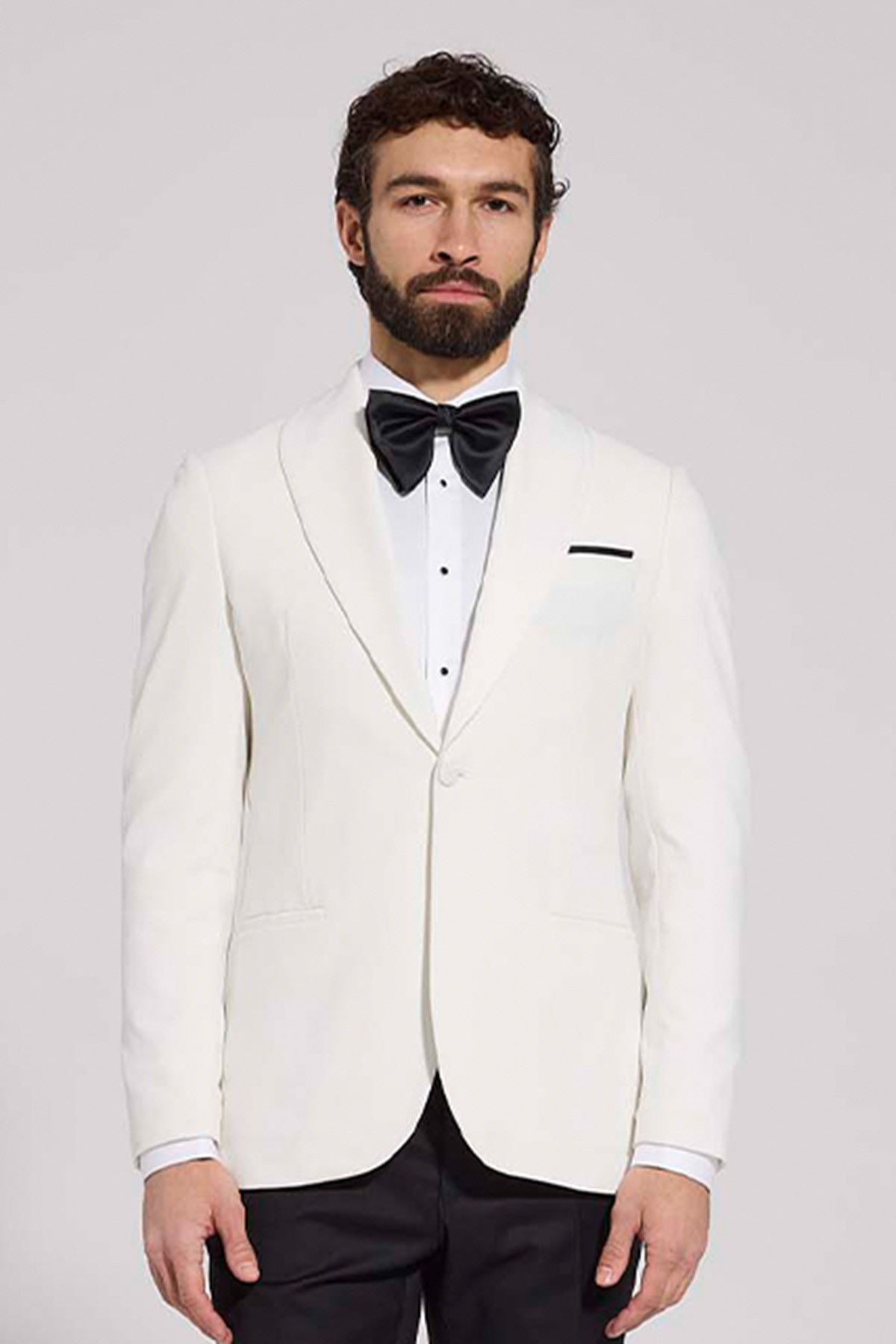 Bílá Sako Slim Fit večerní 176/54