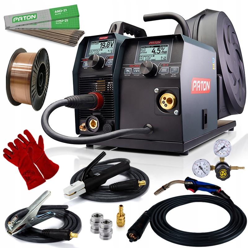 Spawarka Migomat Paton MultiPRO 250A 15-4 Mig Mag Mma Tig Hf Zestaw