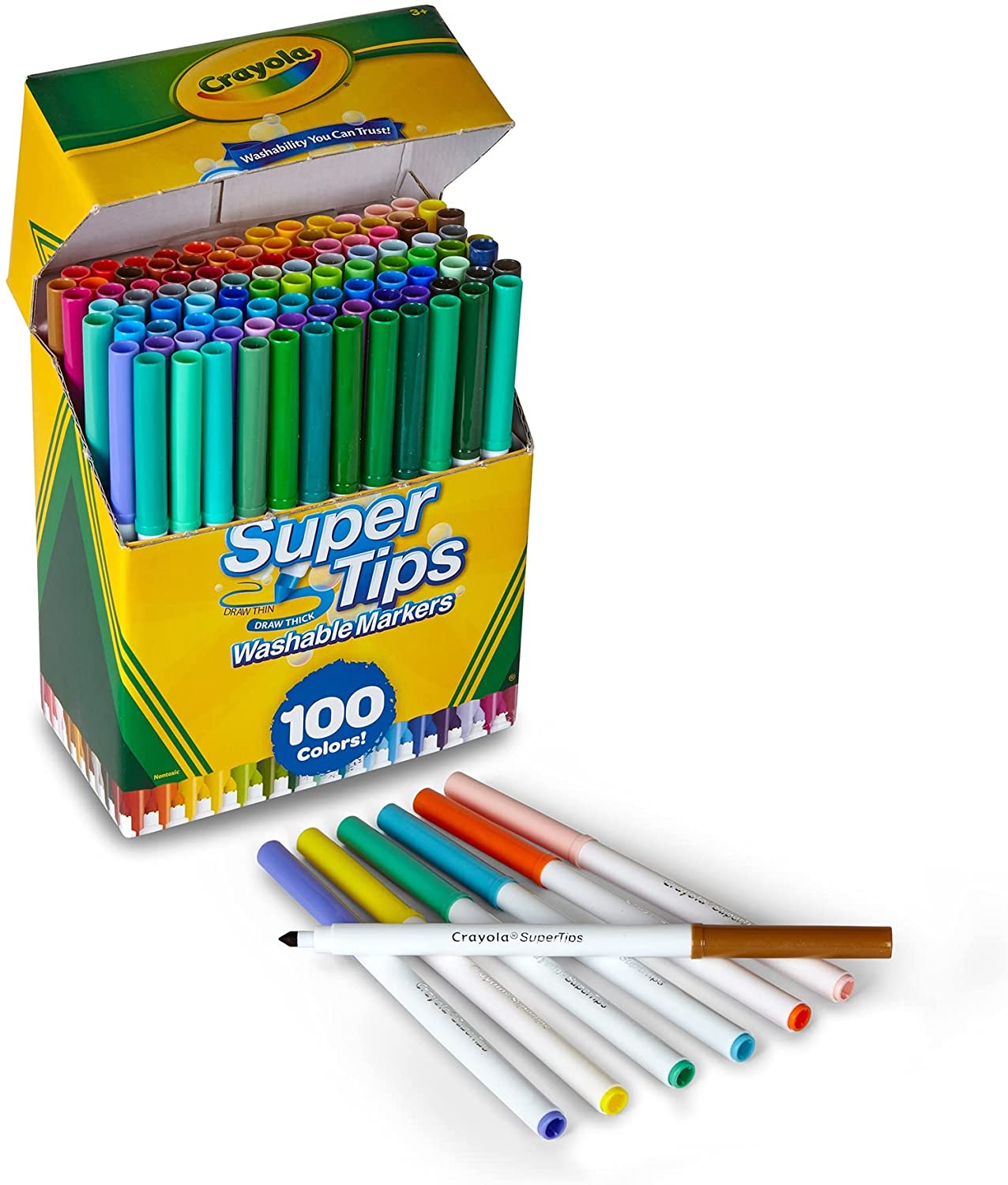 Crayola Supertips FLAMASTRY, PISAKI, MAZAKI 100 SZTUK ZMYWALNE Colouring EAN (GTIN) 071662951009