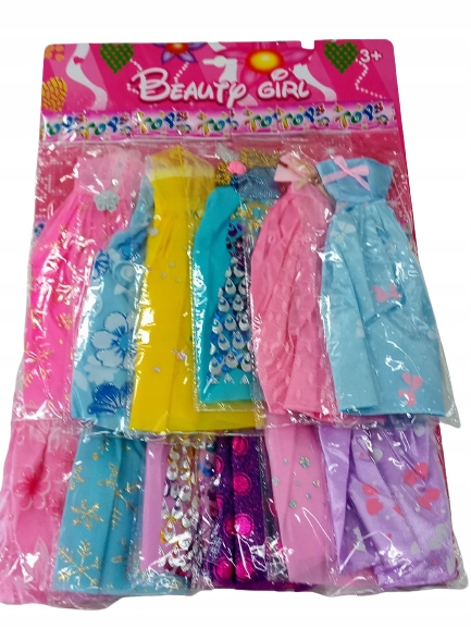 

Ubranka, Sukienki Lalka Barbie 29CM Zestaw 12 Szt