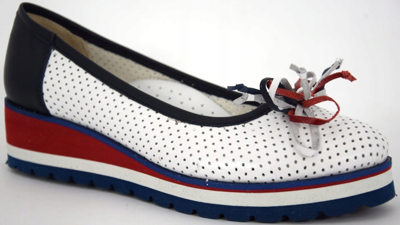 PÓŁBUTY DAMSKIE AŻUROWE MOKASYNY KOTURN P-159 R.39