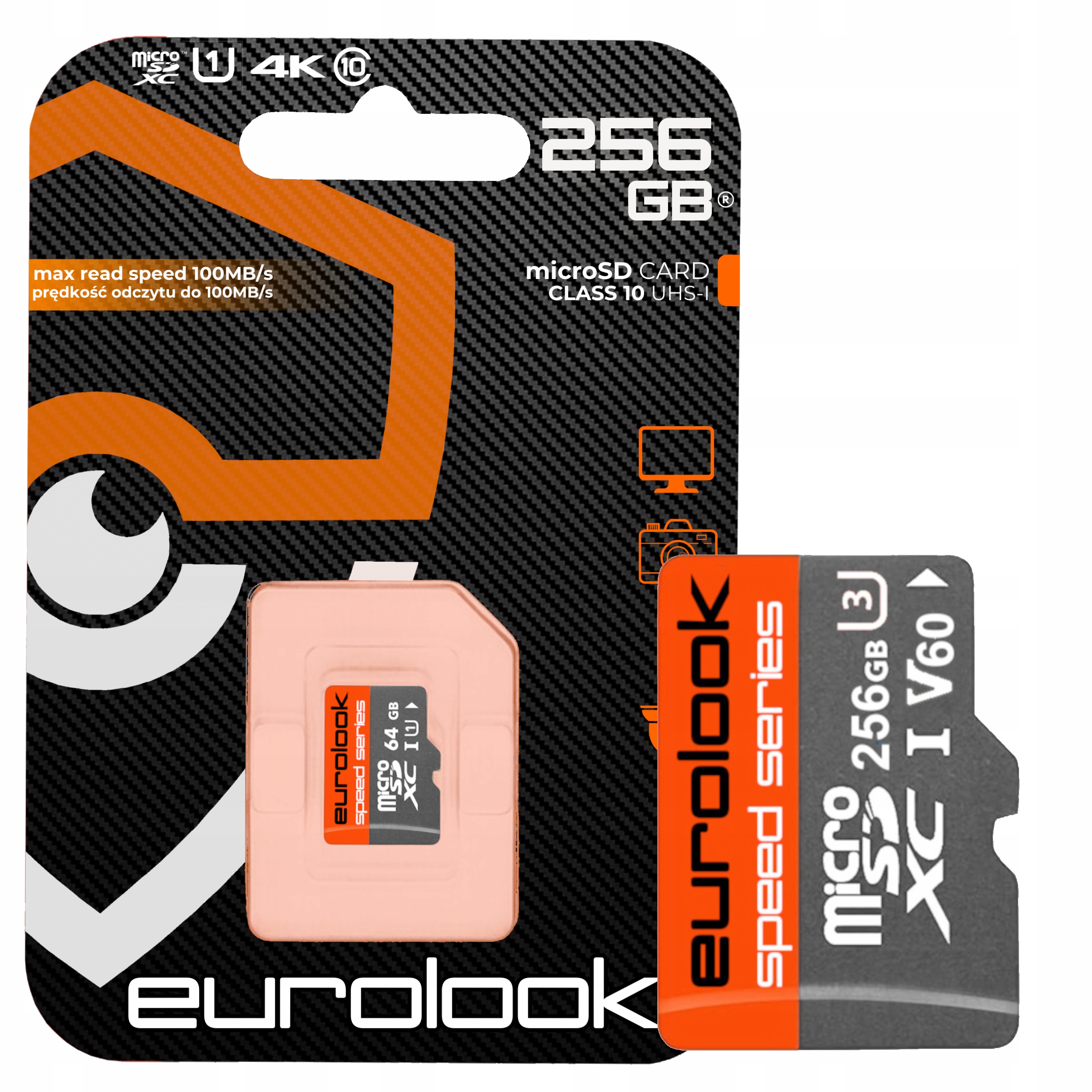 Paměťová karta microSD 256 Gb Eurolook Class 10 V30 určená pro WiFi kamery