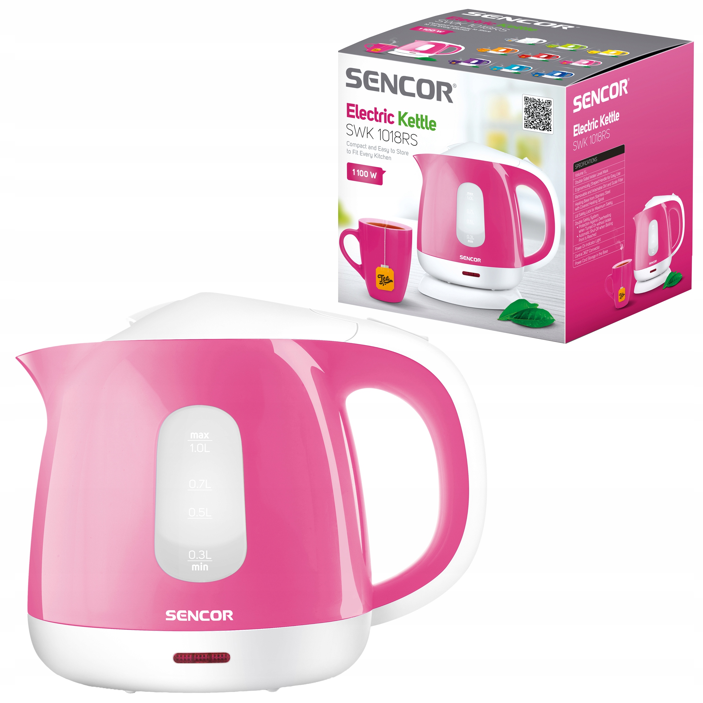 Czajnik Elektryczny Sencor SWK 1018RS 1L 1100W