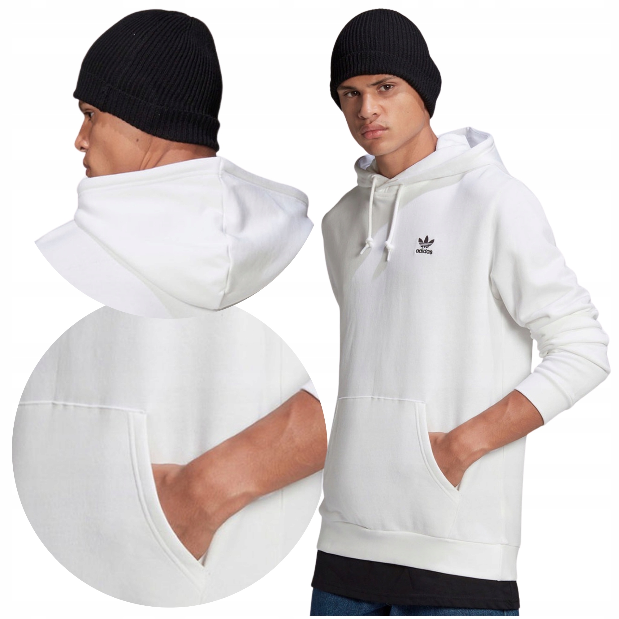Pánská Mikina Adidas Sportovní Trefoil S Kapucí Bavlněná R XXL
