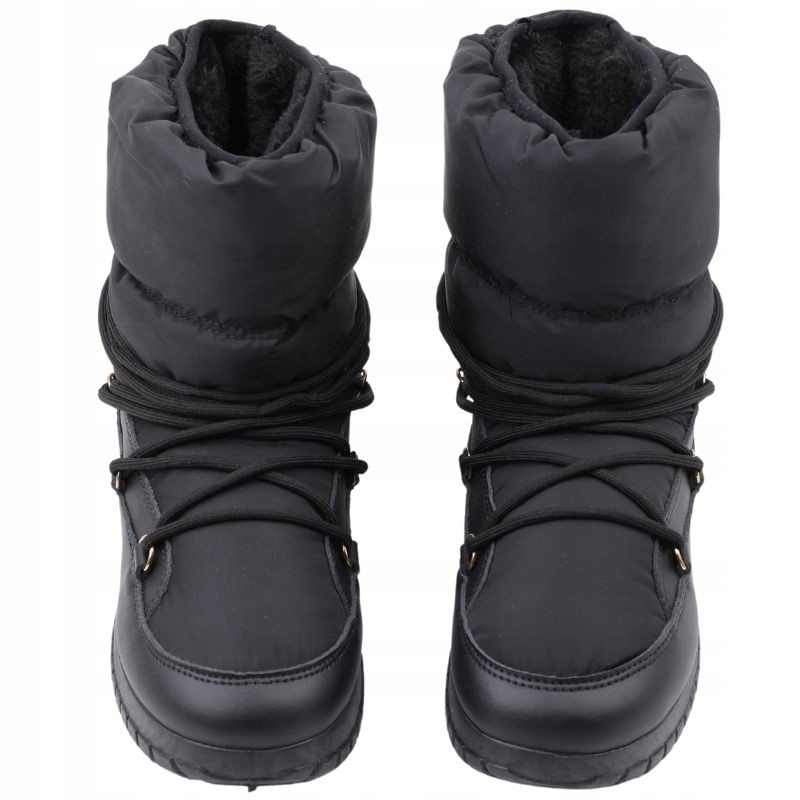 ŚNIEGOWCE DAMSKIE OCIEPLANE BOTKI NA PLATFORMIE BUTY ZIMOWE CZARNE CIEPŁE Marka inna