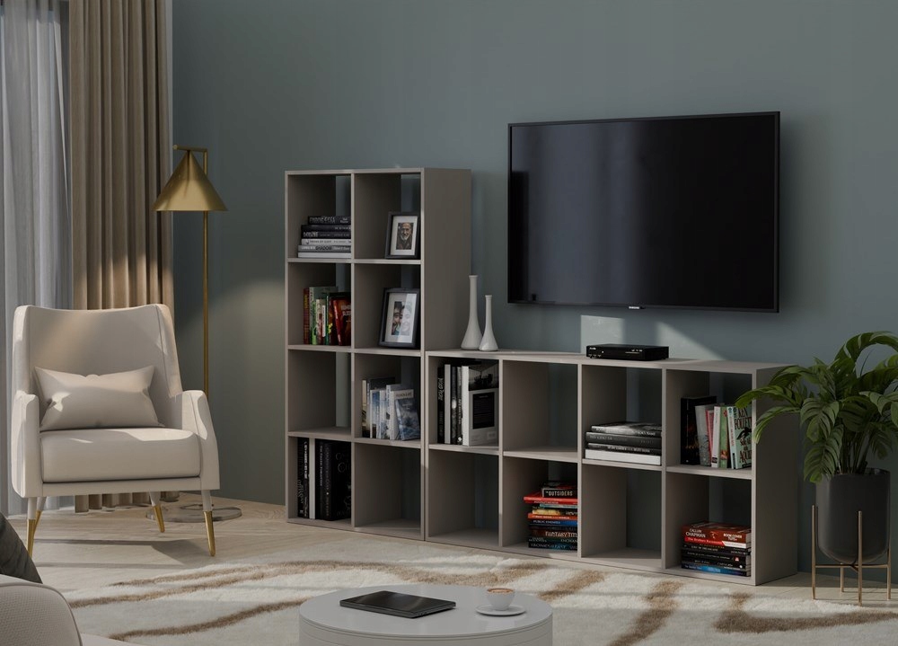 Regał Malax 2X4 GLINA Szerokość mebla 147 cm