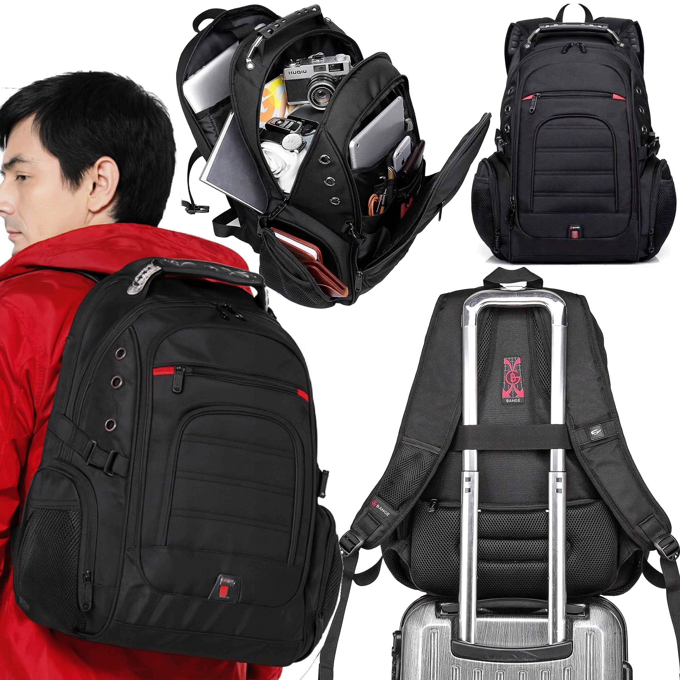 Batoh na notebook 15" Bange 40L vodotěsný Usb-c jack (I090)