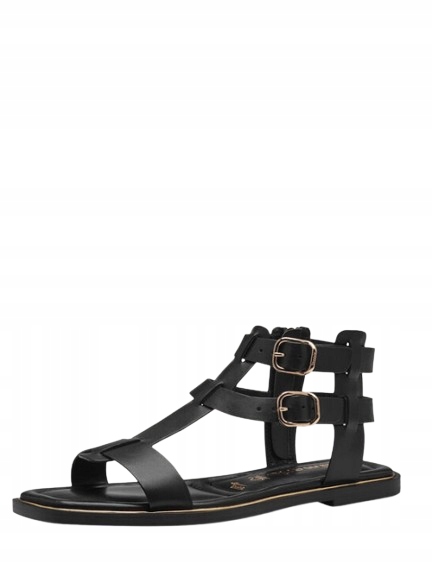 Tamaris Kožené Sandály Černé Na Zip, Dámské, Velikost 40 Ž9C