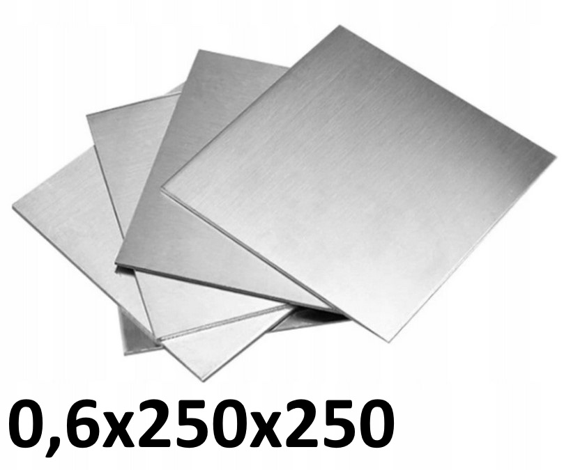 Blacha nierdzewna formatka 250x250x0,6mm Aisi 430