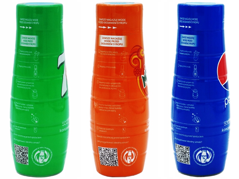 3x SYROP KONCENTRAT SODASTREAM 7UP MIRINDA PEPSI 9L NAPOJU z 440ml Kod producenta 5903714023172