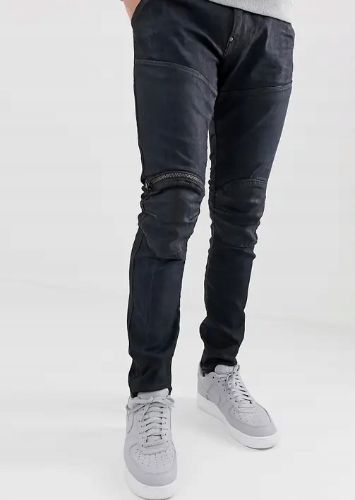 G-star Raw pánské voskované motocyklové džíny 5620 3d zip knee 26/24
