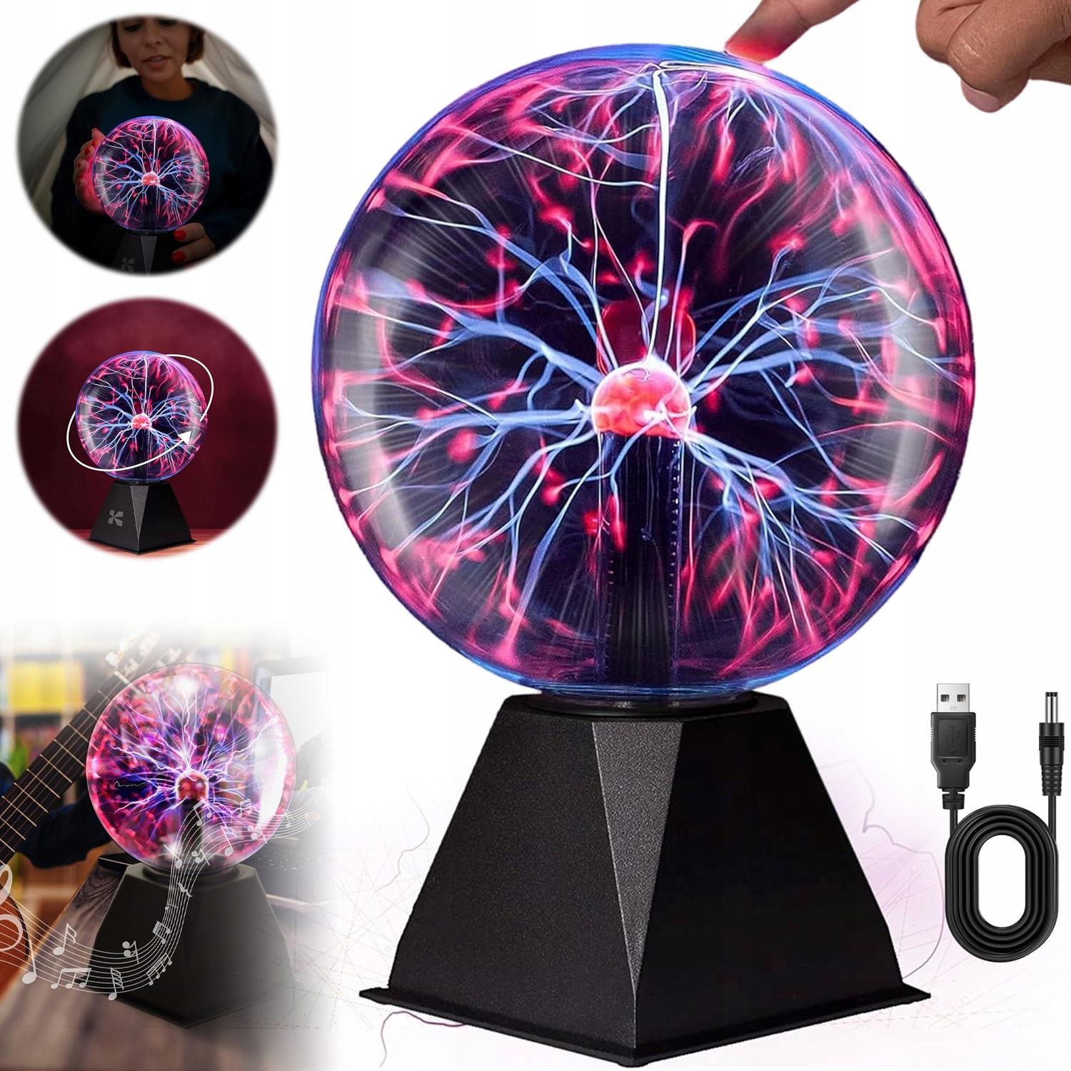 Kouzelná Skleněná Koule Interaktivní Plazmová Lampa Vzdělávací Lampa 28*20 CM