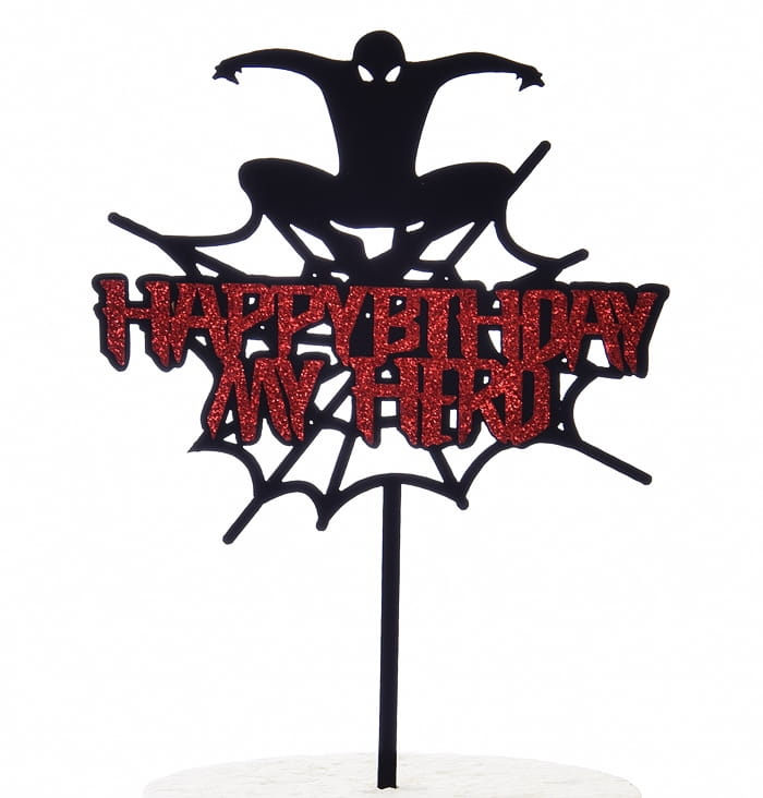 

Topper akrylowy Happy Birthday My Hero Spider Man