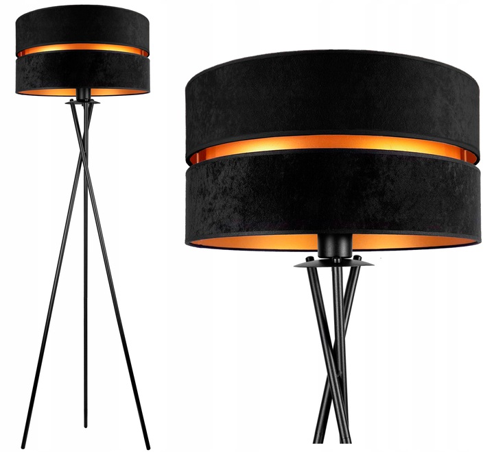 

Lampa stojąca podłogowa trójnóg abażur Loft Led