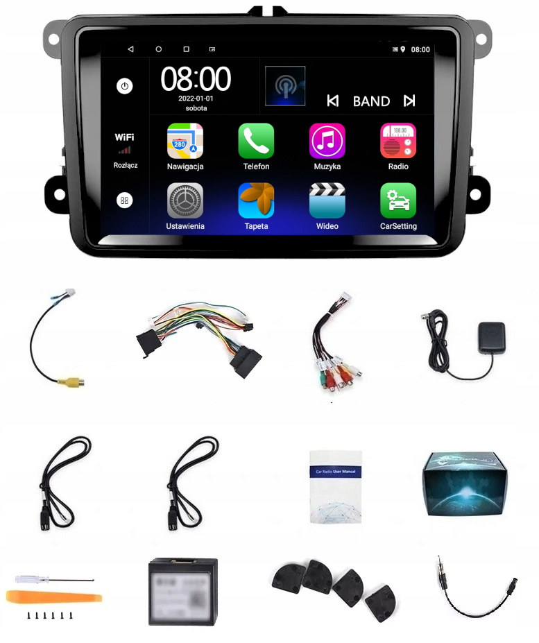 RADIO GPS ANDROID AUTO CARPLAY SKODA RAPID SUPERB BT WIFI USB 2GB 64GB Marka Projack