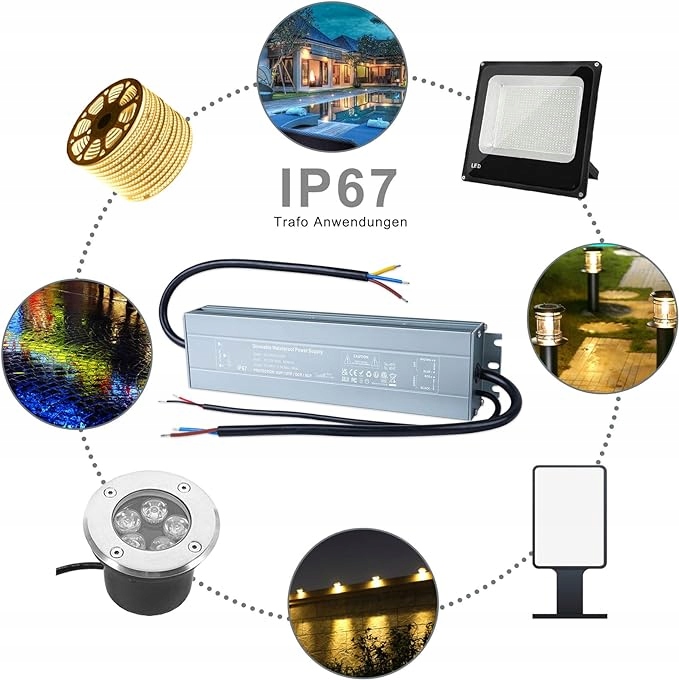 Zasilacz REYLAX 24V 60W 2.5A IP67 wodoodporny hermetyczny Model RX-WD24V-60W