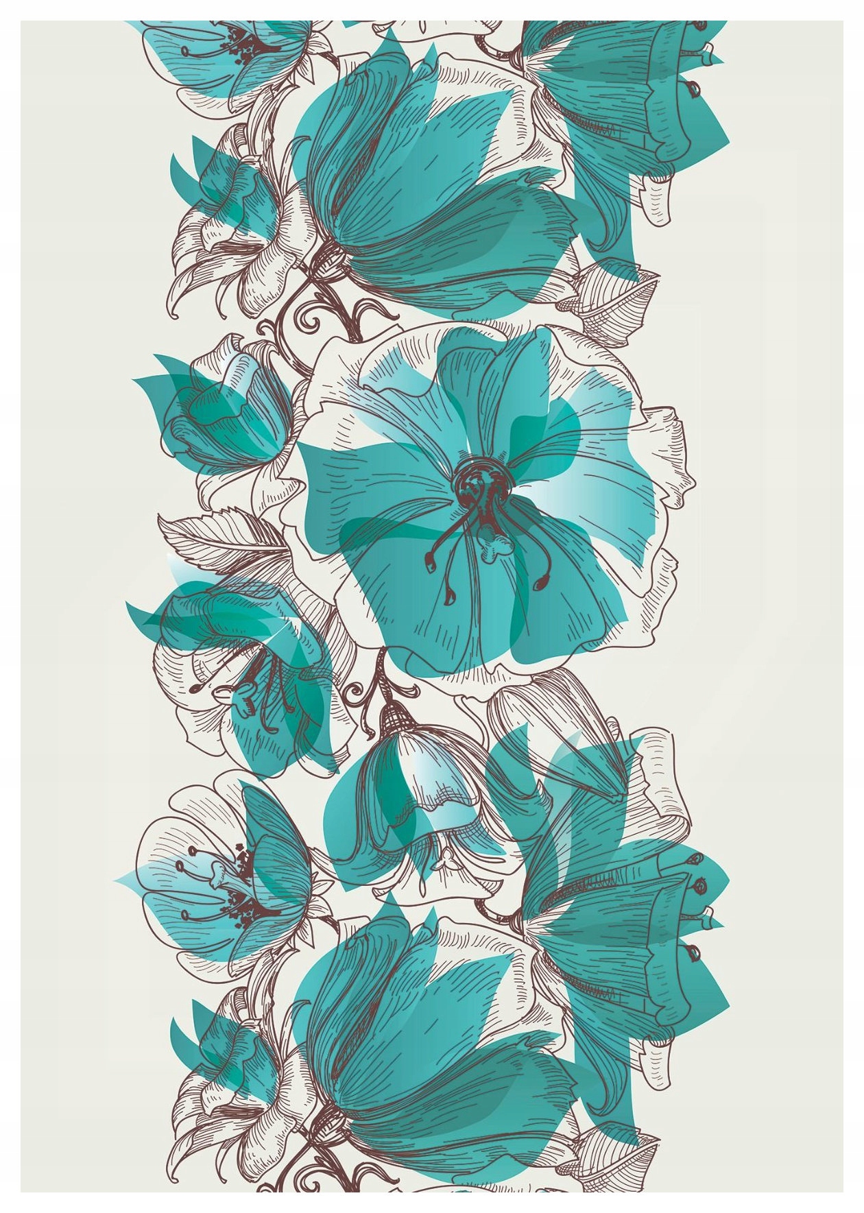 Fototapeta Květinová Etiuda Abstraktní Tulipány Vzor 184x254 linie lepidlo