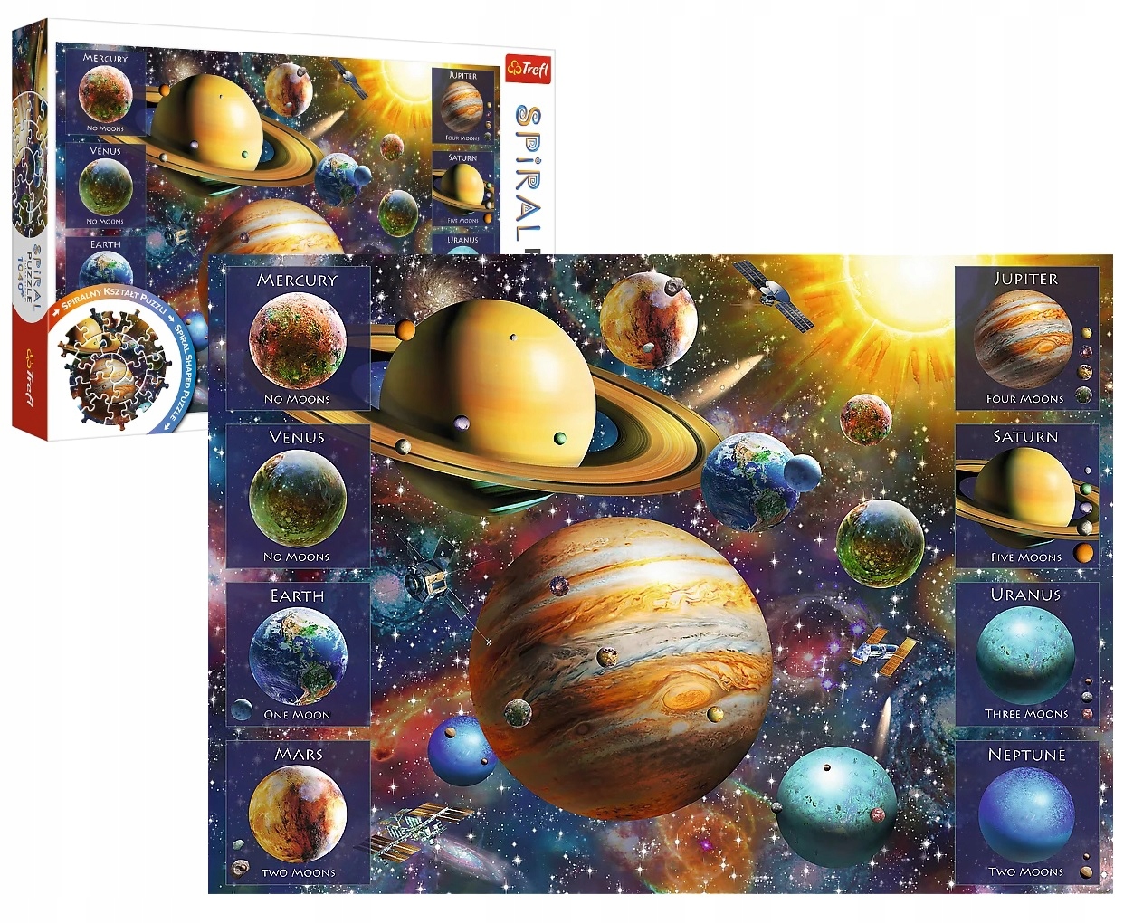 

Puzzle 1040 Spiralne Układ słoneczny Trefl