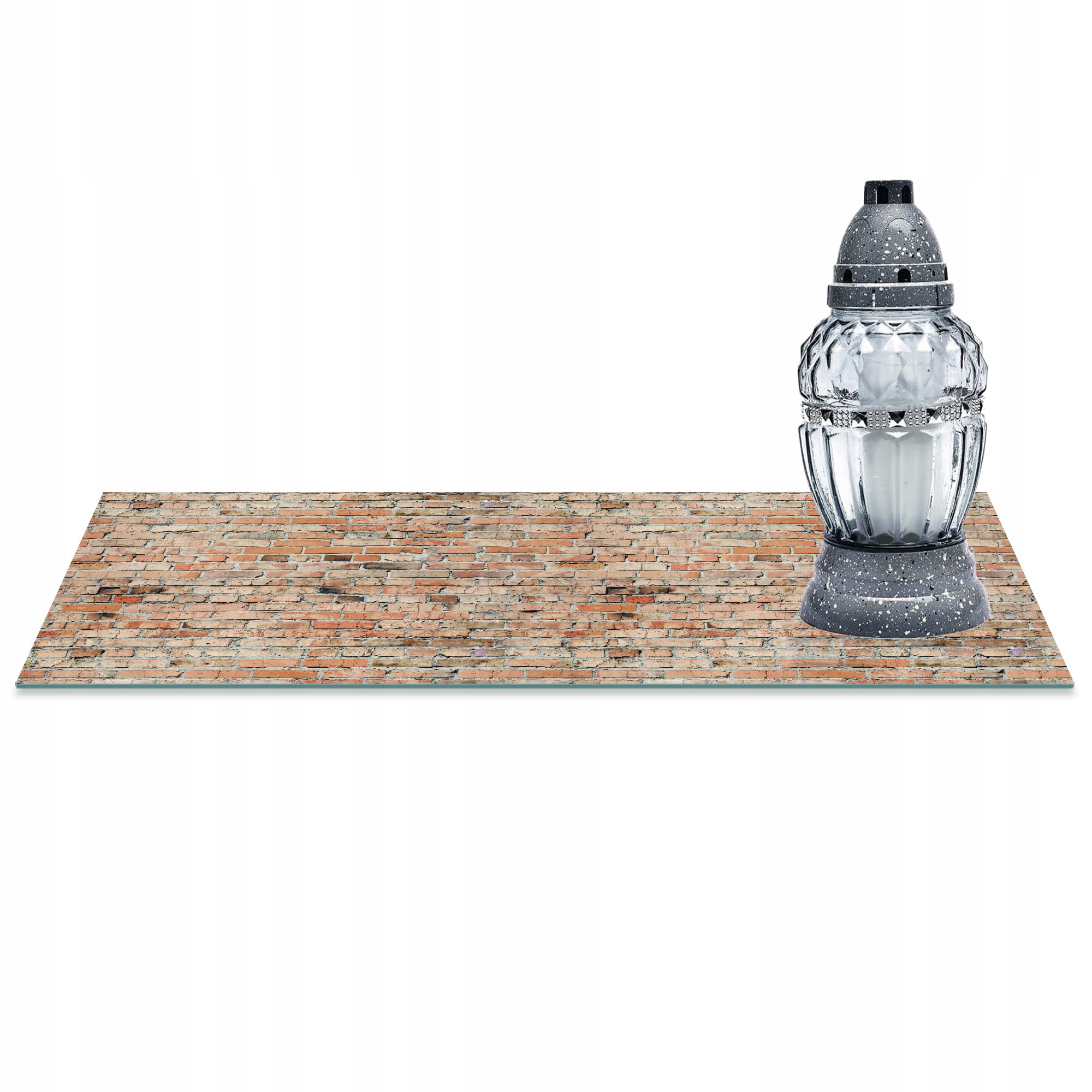 SZKLANA PODSTAWKA POD ZNICZE 60x30cm Mur 212d