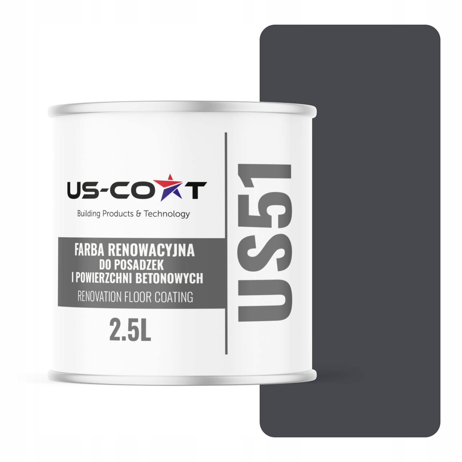 Farba Na Renováciu Podláh Betón Garáž Grafitová Farba RAL7024 Mat 2,5 L