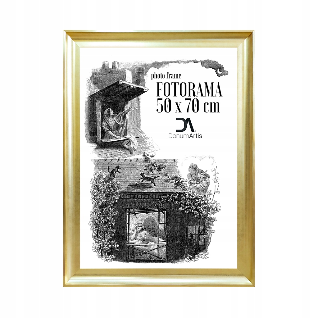 Fotorám Oslo 50x70 barva zlatá antická konkávní