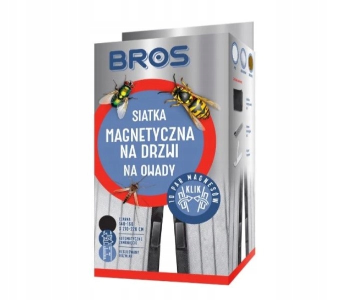 

Bros Magnetyczna siatka na drzwi 160x220cm Czarna