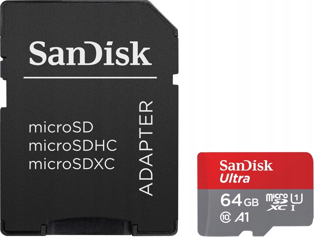 

Karta Micro Sd Sandisk 64GB Ultra 140MB/s+ adapter