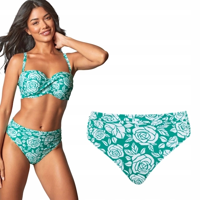 M Panache English Rose print figi midi do stroju kąpielowego