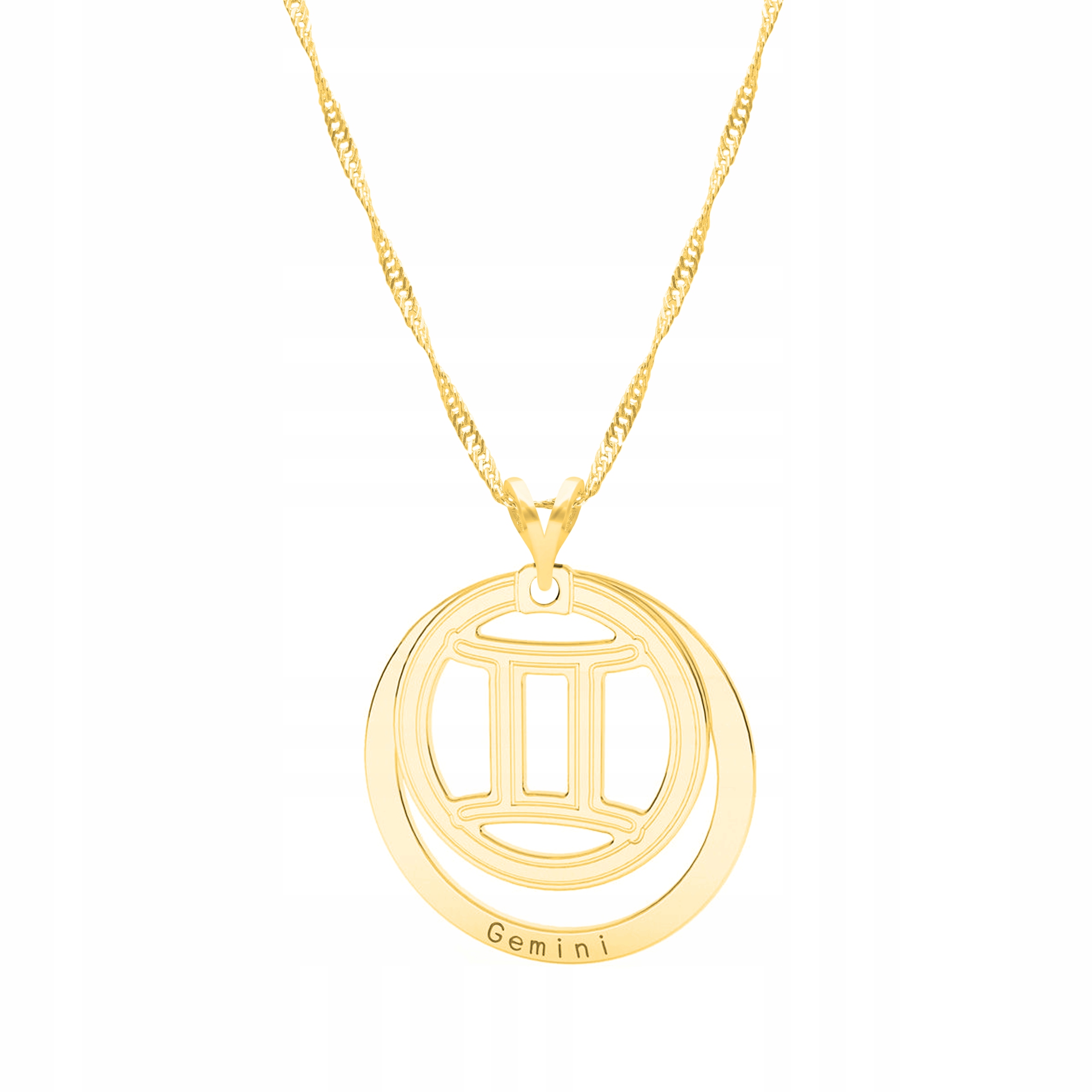 Řetízek zlatý náhrdelník 925 Blíženci