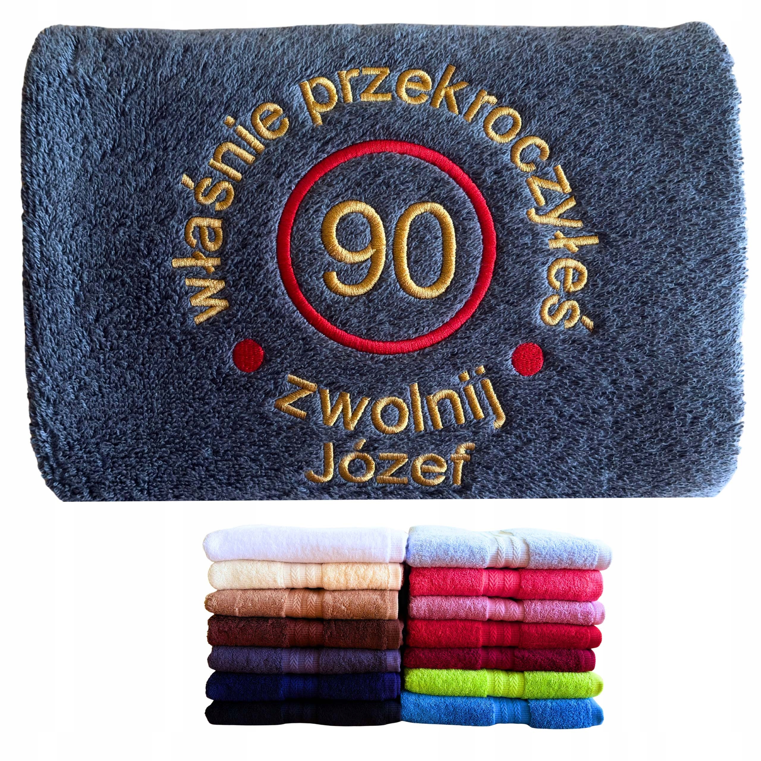 90 Let Dárek k narozeninám pro dědečka tatínka, muže, strýčka, Ručník S Jménem