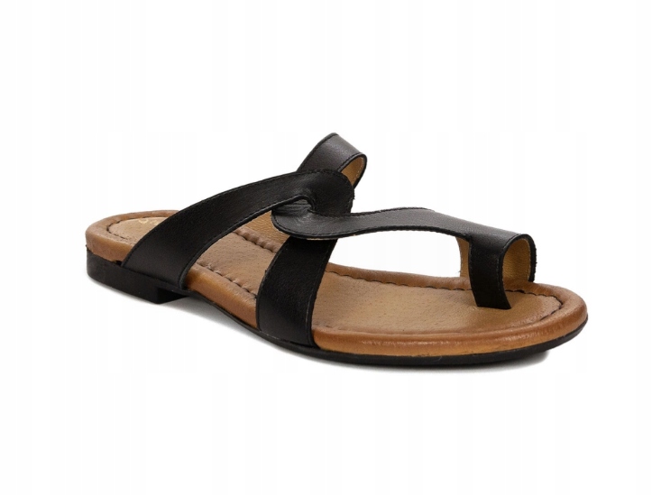 Maciejka 06982 černé lico nazouváky dámské kožené žabky r38