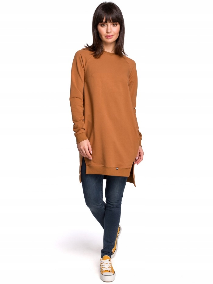 

Eu L B101 Bluza - tunika z rozcięciami po bokach -