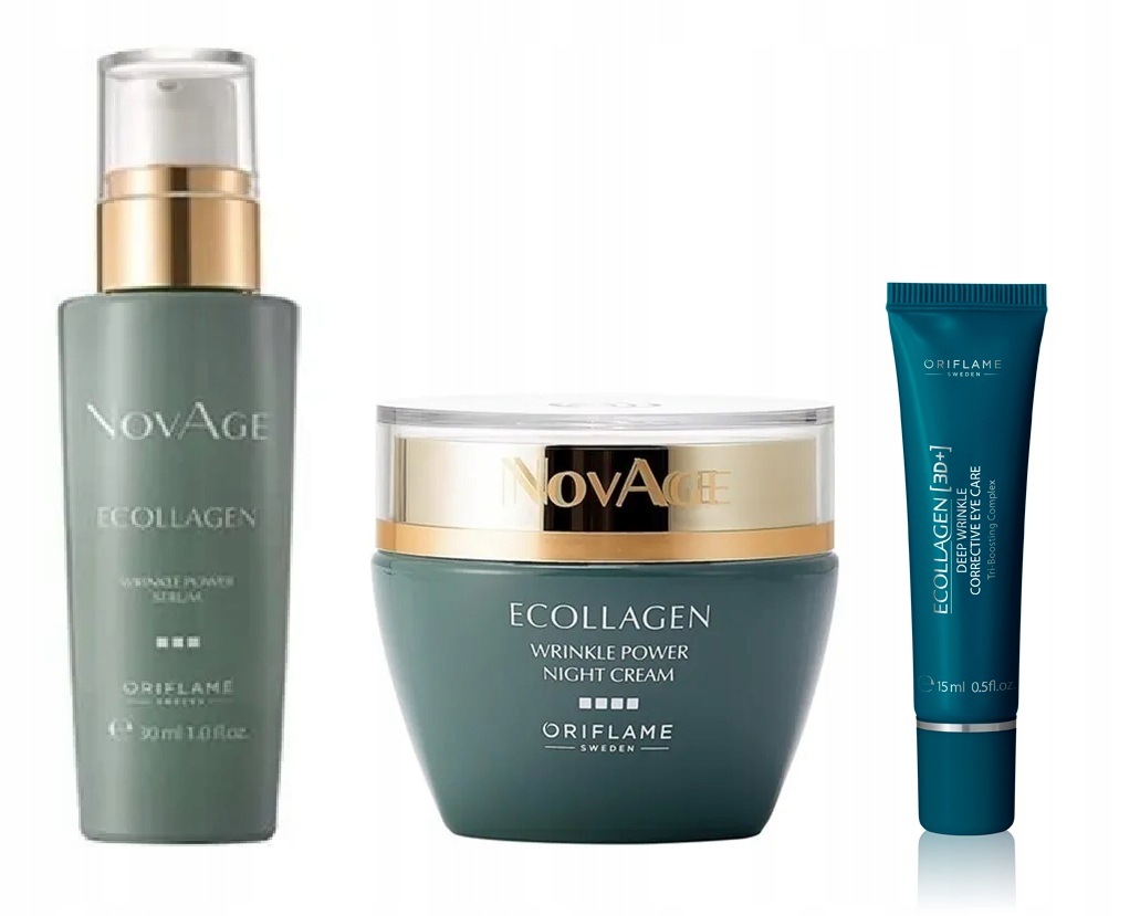 Sada NovAge Ecollagen Wrinkle Oriflame – sérum, noční krém a krém pod oči