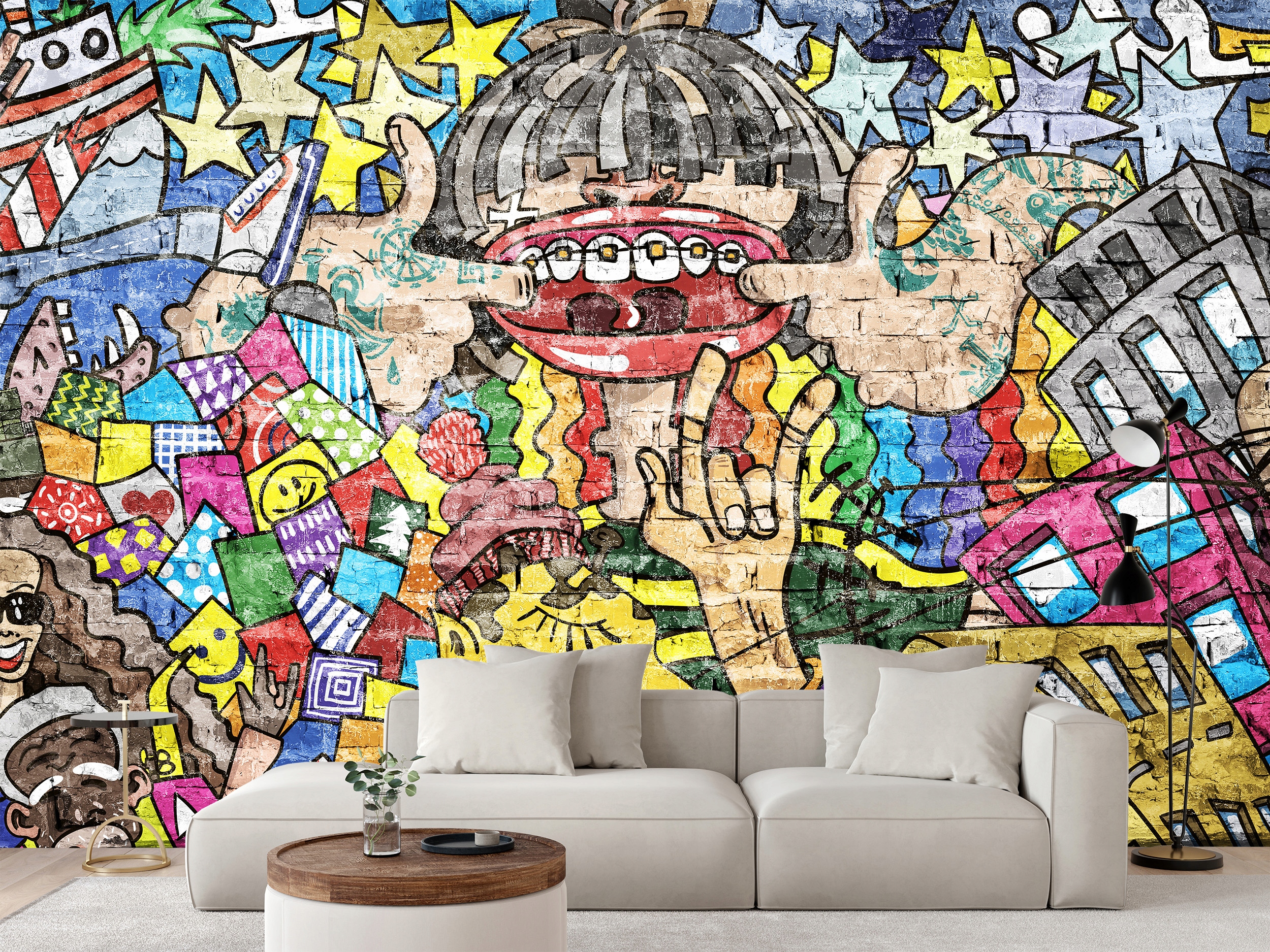 Fototapeta Graffiti Abstrakce Mural Pro Děti Mládeže 416 x 290 cm