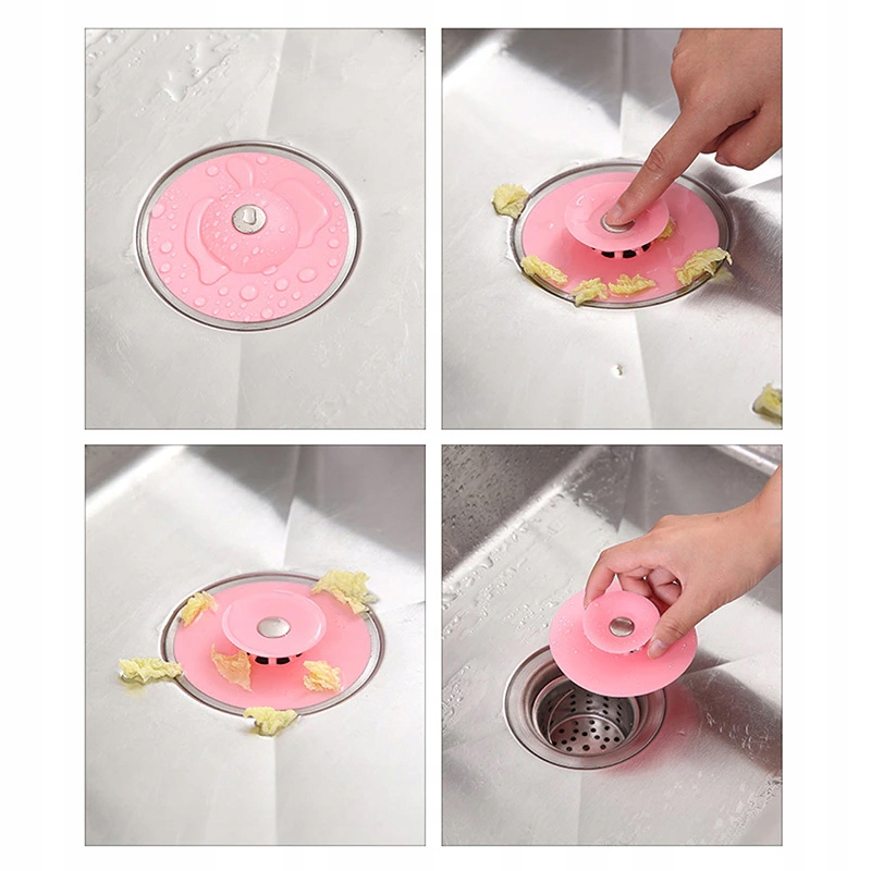 KOREK Z SITKIEM SILIKONOWY DO ZLEWU UMYWALKI WANNY Kolor inny