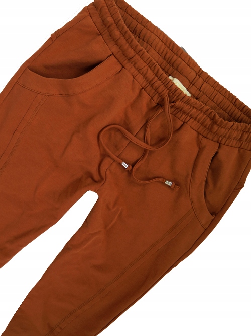 SPODNIE DRESOWE CASUAL S M VIP PUDER ORYG CIOCCO Fason inny