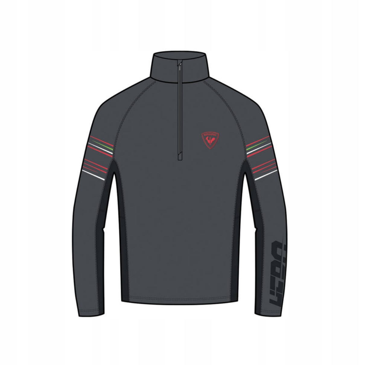BLUZA ROSSIGNOL CLASSIQUE HERO 1/2 ZIP ONYX GREY M