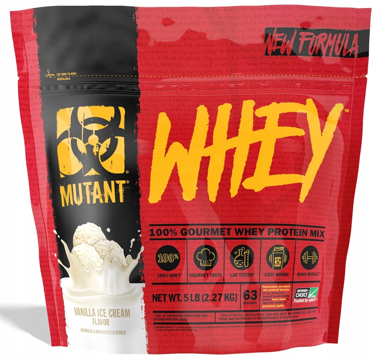 MUTANT Whey 2270g Białko Serwatkowe Masa Mięśniowa Siła 22g Protein — 5