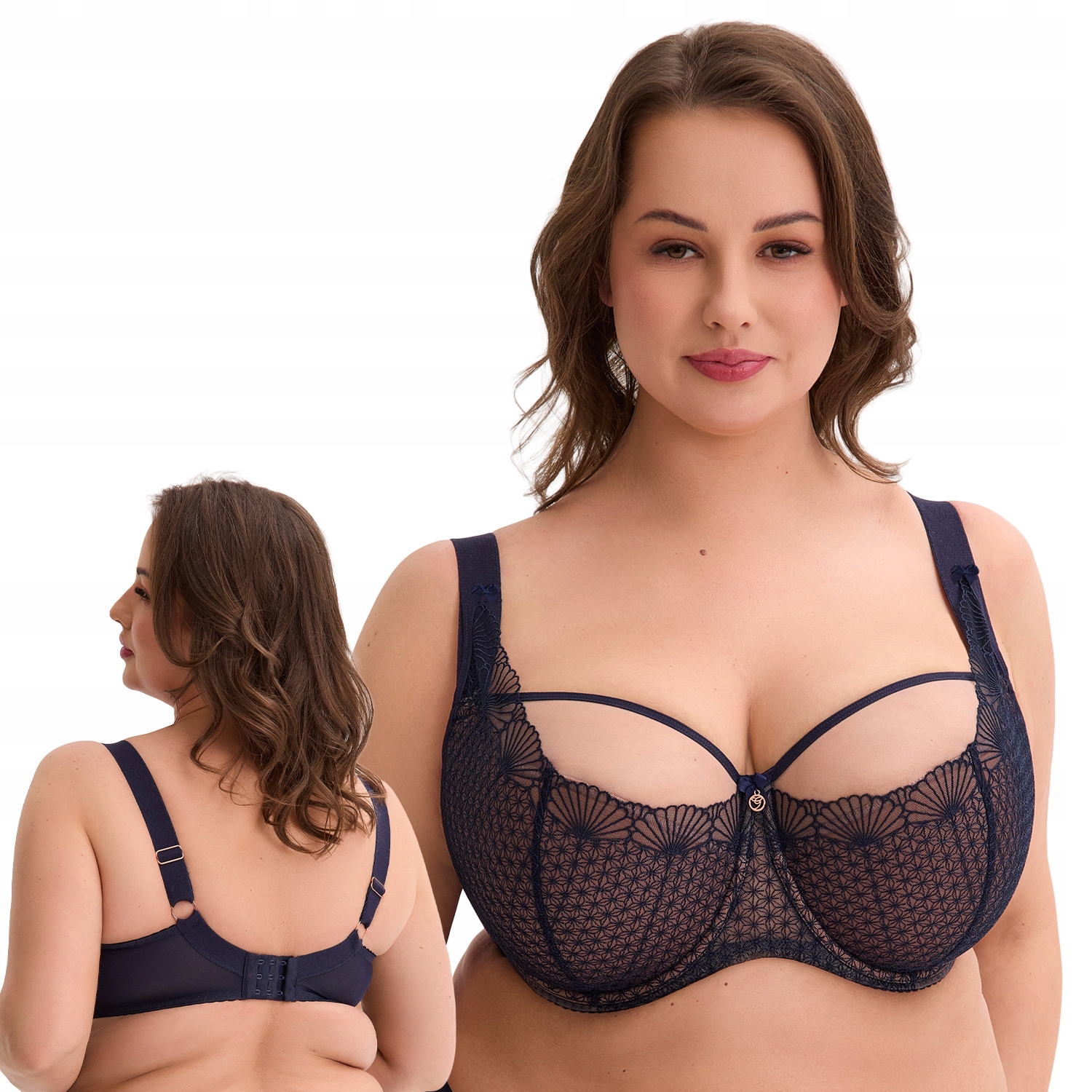 Gaia 1323M Veda Maxi tmavě modrá 105E Polovyztužená podprsenka