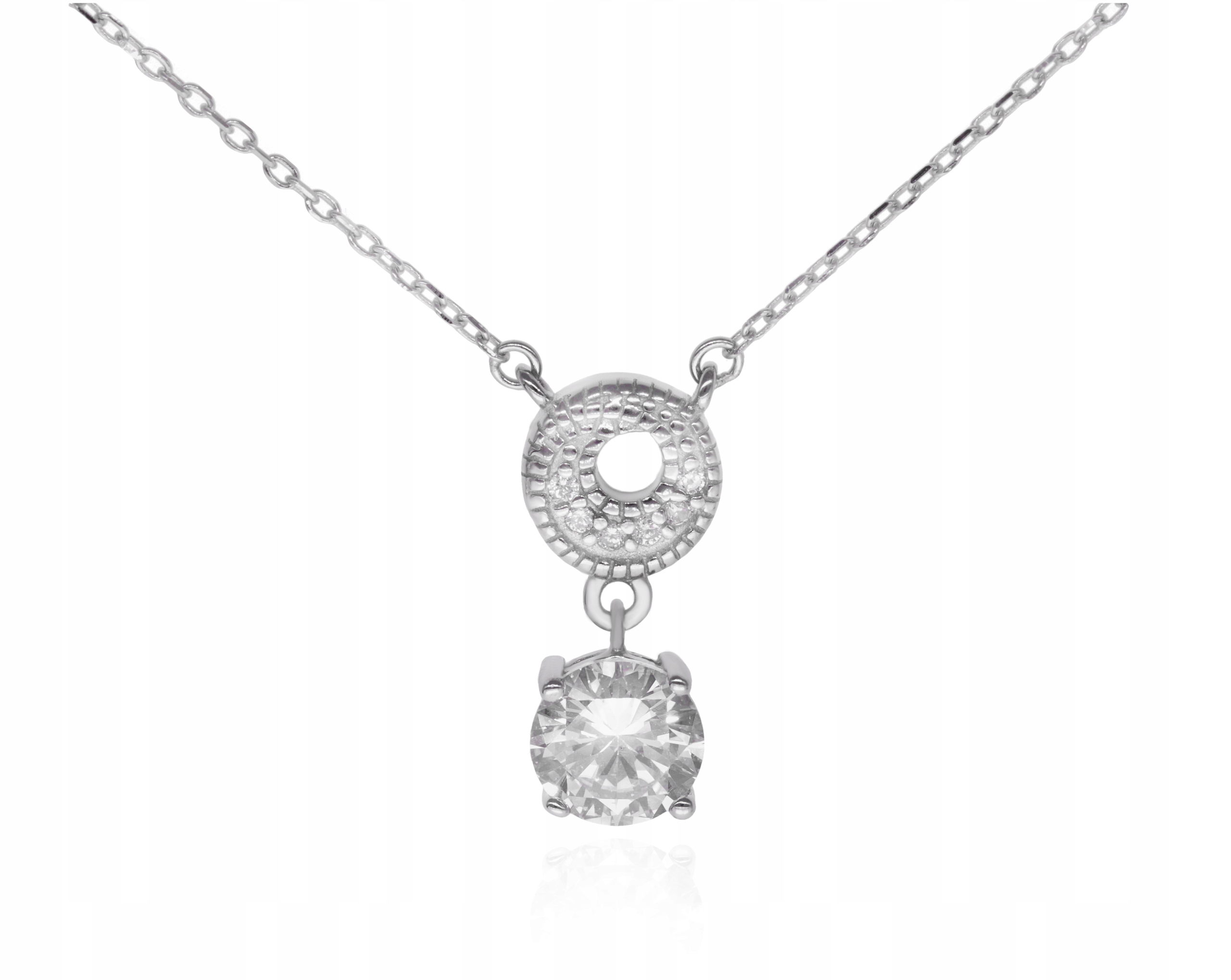 Stříbrný náhrdelník s kameny IM01305NS/WHITE