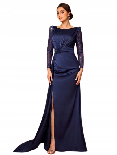 Ženské Šaty večerní šaty Shein s flitrovanými rukávy, velikost 44 1GD