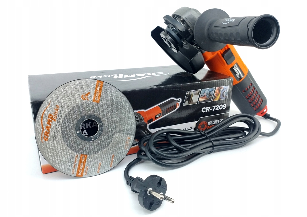 Cramp CR7209 szlifierka kątowa dużej mocy 1600W 125mm Bezszczotkowa