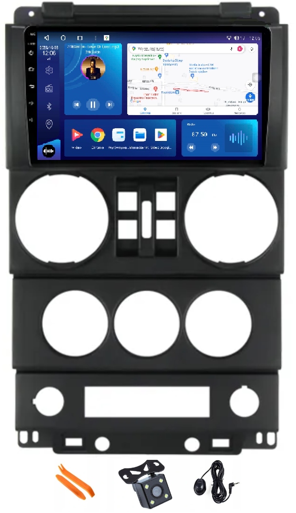 Rádio Android Navigace Qled Carplay Lte 128GB Gps Jeep Wrangler 3 Jk 08-10