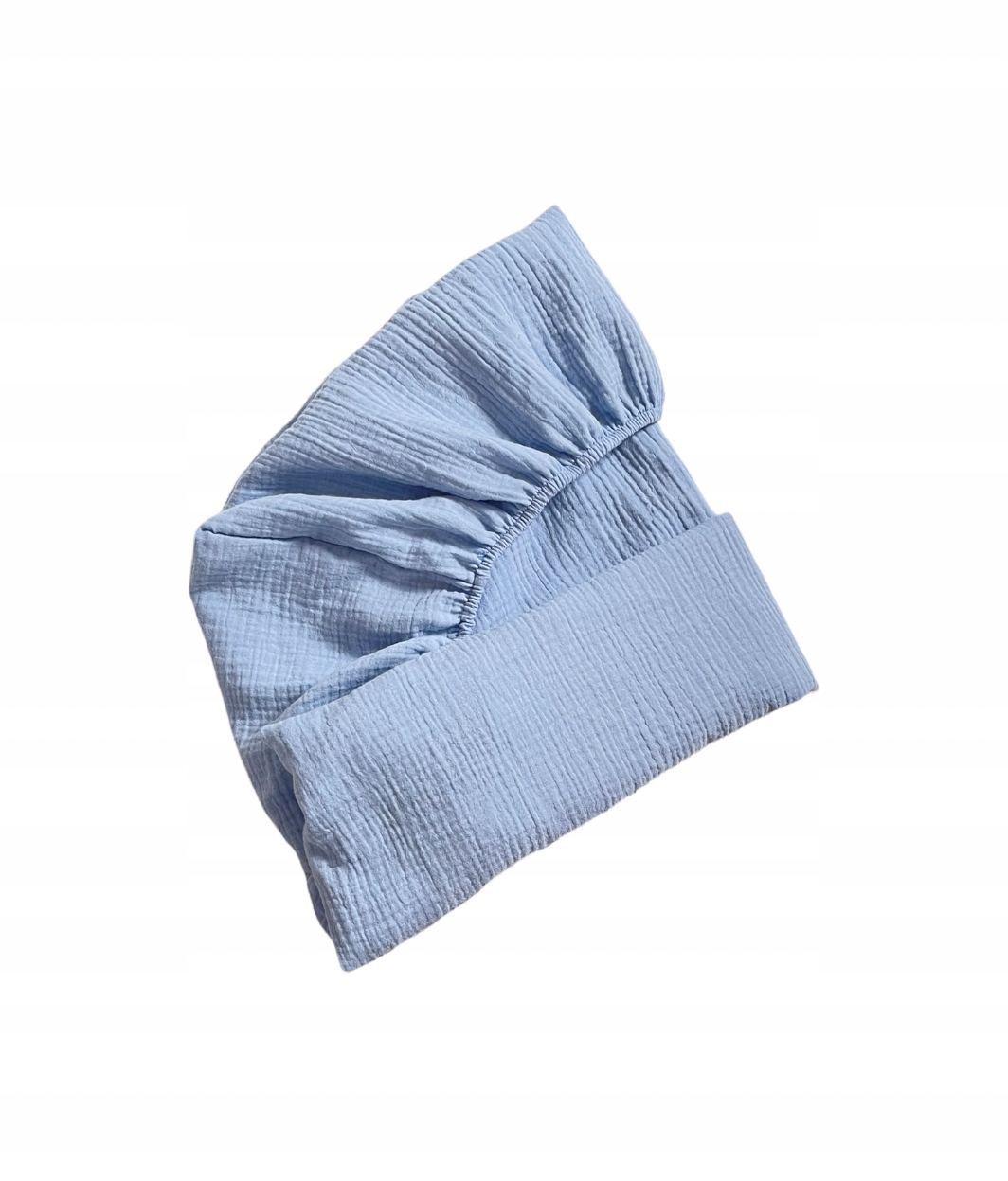 PRZEŚCIERADŁO MUŚLIN do Łóżeczka 120/60 błękitny