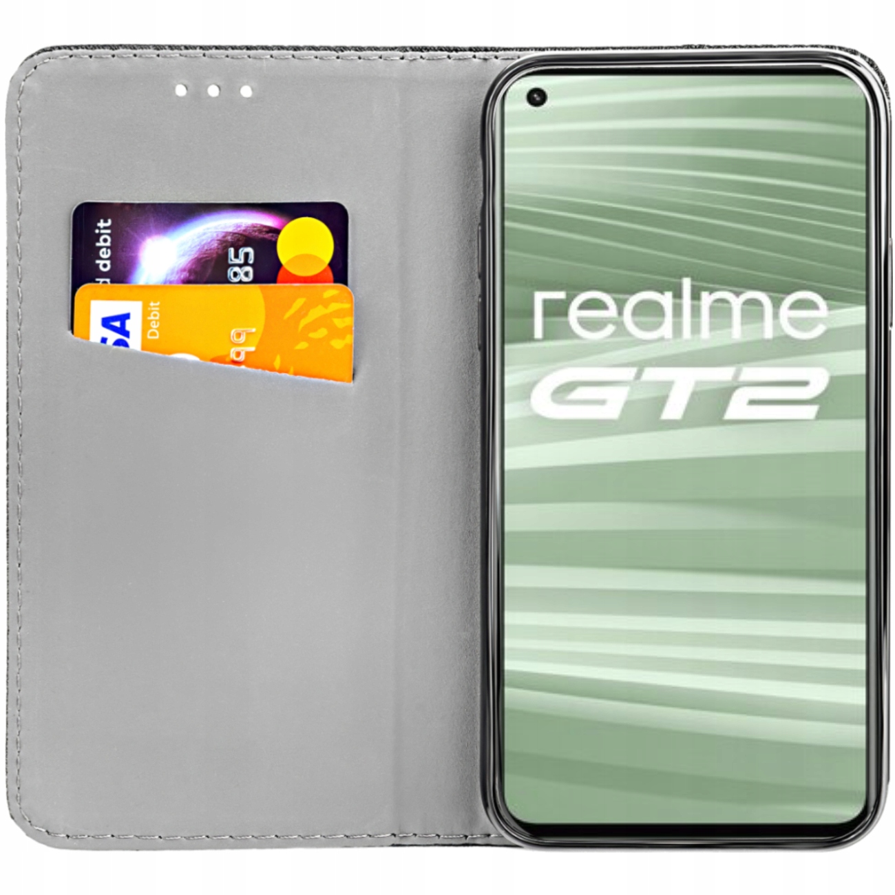 Etui z Klapką do Realme GT2 5G Magnetyczne Futerał-Zdjęcie-0