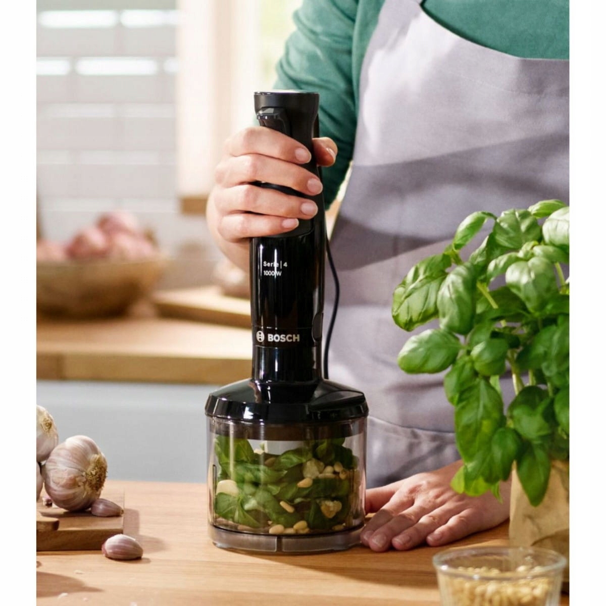 BOSCH Blender Ręczny ErgoMaster Serie 4 1000W Stal Nierdzewna Czarny — miniatura 13
